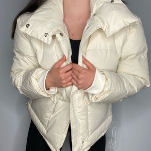 Cream Puffer Coat